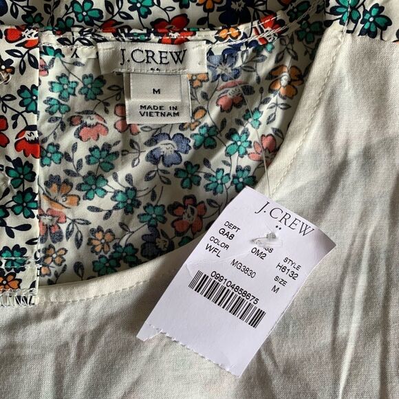 🆑3/$20 J.Crew | Floral Split Linen Tank Top - Picture 6 of 6